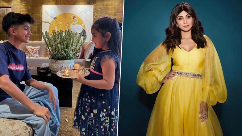 Bhai Dooj 2024: Shilpa Shetty Shares Adorable Moments of Kids Viaan and Samisha Celebrating the Festival (View Pics)