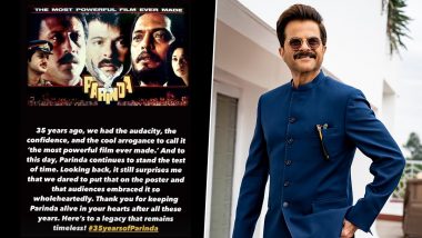 ‘Parinda’ Clocks 35 Years: Anil Kapoor Celebrates the Timeless Legacy of Bollywood’s ‘Most Powerful Film’ (View Post)