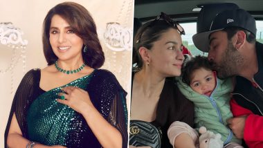 Raha Kapoor Turns 2: Ranbir Kapoor’s Adorable Birthday Kiss for His Daughter; Neetu Kapoor Shares the Precious Moment (View Pic)