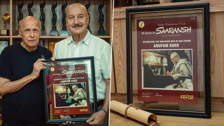 Anupam Kher Thanks Mahesh Bhatt for Shaping His Career As He Completes 40 Years in Cinema (View Post)