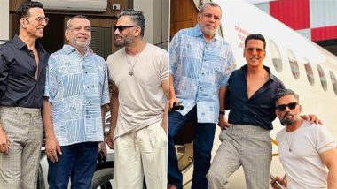 Suniel Shetty Reunites with Akshay Kumar and Paresh Rawal, Calls ‘Dhoom Dhadaka Orchestra’ Back (View Pics)