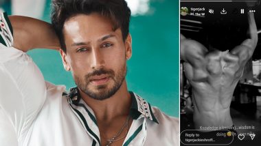 ‘Singham Again’ Actor Tiger Shroff Shows Off His Muscular Back in Stunning Monochrome Pull-Up Video; Actor Shares Quote, ’Knowledge Is Knowing, Wisdom Is Doing'