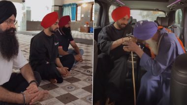 Diljit Dosanjh Celebrates Guru Nanak Gurpurab 2024 With Gurdwara Visit in Hyderabad Before Concert (Watch Video)