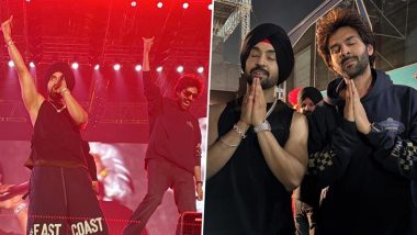 Kartik Aaryan and Diljit Dosanjh Share Fun Moments On Stage in Ahmedabad Concert