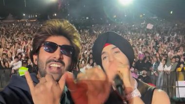 Kartik Aaryan Surprises Fans with Special Appearance at Diljit Dosanjh’s Ahmedabad Concert (View Pics)