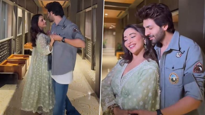 Kartik Aaryan and Madhuri Dixit’s Romantic Dance on ‘Pehla Pehla Pyar’ Ends With a ‘Bhool Bhulaiyaa 3’ Twist (Watch Video)