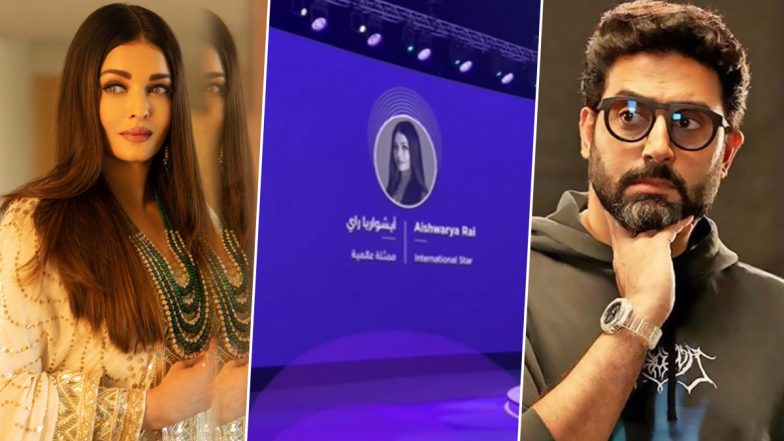 Aishwarya Rai’s Name Displayed Without ‘Bachchan’ at Dubai Event Amid Divorce Rumours With Abhishek Bachchan (Watch Video)