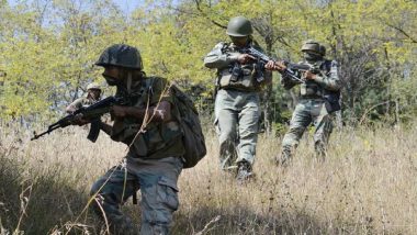 Jammu and Kashmir: Encounter Breaks Out Between Security Forces and Terrorists in Bandipora District (Watch Video)