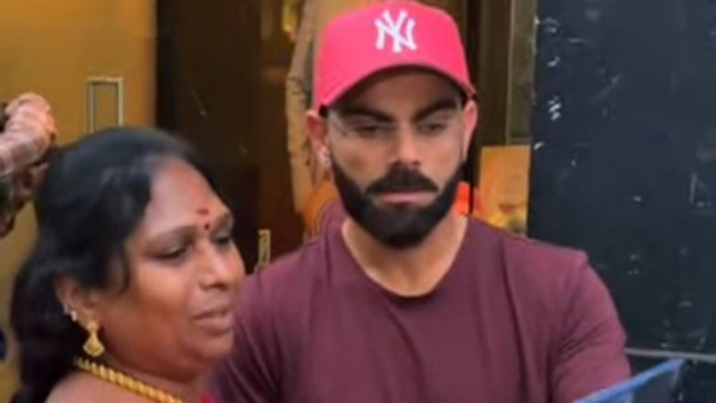 Virat Kohli's Sweet Gesture For Fan, Clicks Photo With Woman Upon Arrival With Wife Anushka Sharma For Neha Dhupia's Daughter's Birthday (Watch Video)