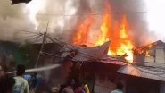 Kolkata Fire: 10 Houses Gutted After Massive Fire Breaks Out in Ultadanga Area, Efforts To Douse Blaze Underway (Watch Videos)