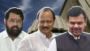 Mahayuti Manifesto for Maharashtra Assembly Elections 2024: CM Eknath Shinde, Deputy CMs Devendra Fadnavis, Ajit Pawar Jointly Release Manifeso in Kolhapur