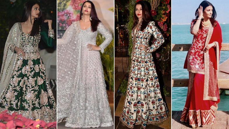 Aishwarya Rai Bachchan Birthday Special: &lsquo;Ae Dil Hai Mushkil&rsquo; Actress&rsquo; Love for Traditional Anarkali Suits Is Unmatched (View Pics)