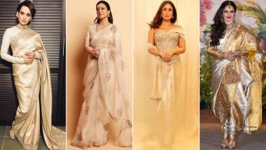 Love Ivory Hued Sarees? Check out These Stunning Style Statements by Kareena, Kajol & Others