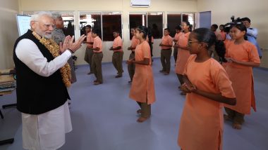 PM Narendra Modi Visits Saraswati Vidya Niketan Secondary School in Guyana’s Georgetown, Receives Warm Welcome Through Bhajans and Kathak Dance Performances (See Pics)