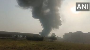 Palghar Fire: Massive Blaze Breaks Out at Factory Near Tarapur MIDC in Maharashtra, No Casualties (Watch Video)