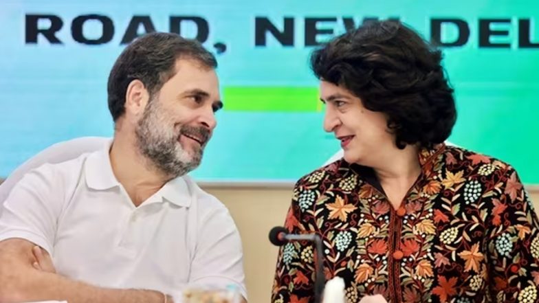 Wayanad Assembly by Election 2024: Political Controversy Erupts As Food Kits With Pictures of LoP Rahul Gandhi and Congress-Led UDF Nominee Priyanka Gandhi Recovered in Tholpatty Area