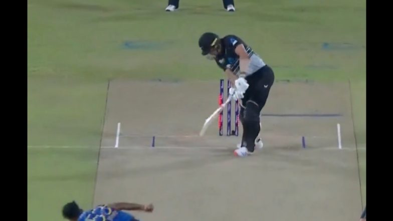 Nuwan Thushara Cleans Up Tim Robinson With A Perfect Yorker On First-Ball Of SL vs NZ 2nd T20I 2024 (Watch Video)