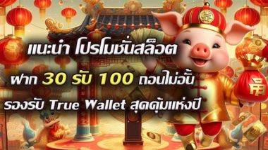 แนะนำ โปรโมชั่นสล็อต ฝาก 30รับ100 ถอนไม่อั้น รองรับ True Wallet สุดคุ้มแห่งปี