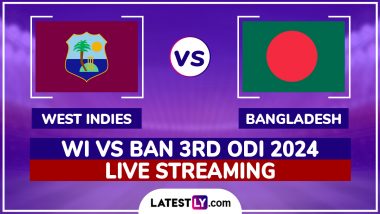 West Indies vs Bangladesh Live Streaming Online, 3rd ODI 2024: How To Watch WI vs BAN Cricket Match Free Live Telecast on TV?