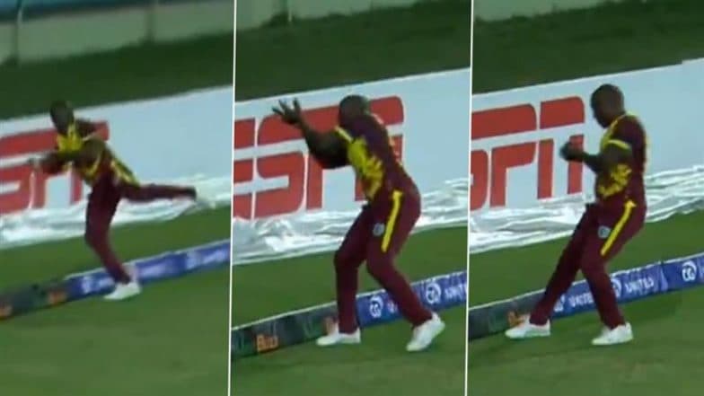 Rovman Powell Takes Suryakumar Yadav T20 World Cup Final-Inspired  Catch To Dismiss Jaker Ali During WI vs BAN 1st T20I 2024 (Watch Video)