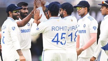 IND vs AUS 3rd Test 2024: India Pacer Jasprit Bumrah’s Twin Strikes Leaves Australia at 104/3 in Lunch of Day 2