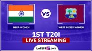 India Women vs West Indies Women Free Live Streaming Online, 1st T20I 2024: How to Watch IND-W vs WI-W Cricket Match Live Telecast on TV?