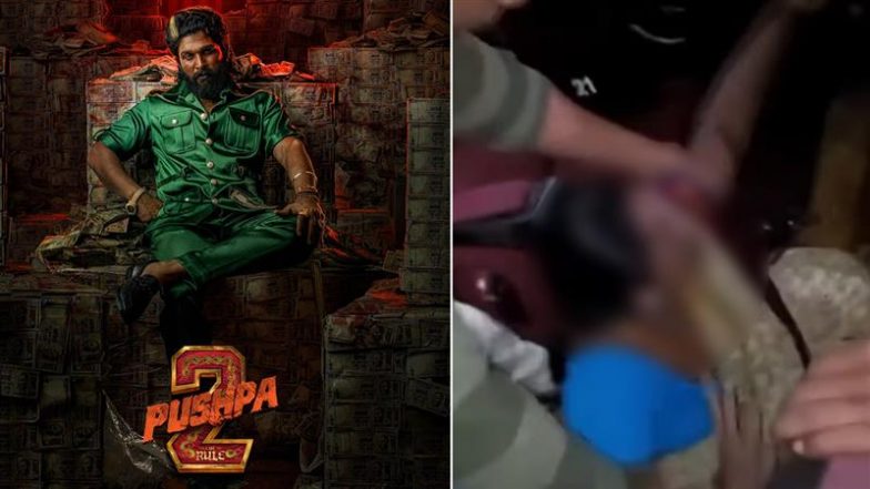 ‘Pushpa 2 – The Rule’: Allu Arjun’s Female Fans Go Wild Inside Theatres During Gangamma Jathara Sequence – Watch Viral Video!