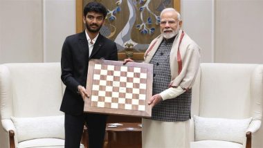 Youngest World Chess Champion D Gukesh Meets Prime Minister Narendra Modi, Gifts Him Original Signed Chess Board From Iconic Match Against Ding Liren (See Pics)