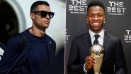 Cristiano Ronaldo Hails Vinicius Junior for The Best FIFA Men’s Player Award 2024, Says ‘Symbol of Resistance and Resilience’