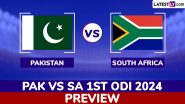 PAK vs SA 1st ODI 2024 Preview: Likely Playing XIs, Key Battles, H2H and More About Pakistan vs South Africa Cricket Match in Paarl