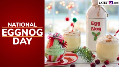 National Eggnog Day 2024 Recipe: How To Make Eggnog at Home? Quick Guide To Prepare the Creamy Spiced Holiday Drink (Watch Video)