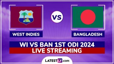 West Indies vs Bangladesh Live Streaming Online, 1st ODI 2024: How To Watch WI vs BAN Cricket Match Free Live Telecast on TV?