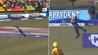 Nicholas Kirton Takes Stunning Diving Catch During Sudur Paschim Royals vs Biratnagar Kings in Nepal Premier League 2024 (Watch Video)