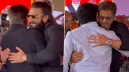 Shah Rukh Khan Shares Warm Hug With Sachin Tendulkar, Madhuri Dixit Nene, Ranbir Kapoor and Ranveer Singh at Maharashtra CM Devendra Fadnavis’ Oath-Taking Ceremony (Watch Videos)