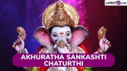 Akhuratha Sankashti Chaturthi 2024 Wishes and Images: Send Messages, Quotes, Greetings and Ganpati Bappa HD Wallpapers on the Auspicious Day