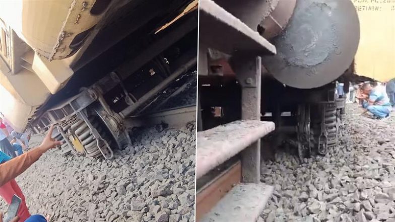 Gujarat Train Derailment: Dadar-Porbandar Saurashtra Express Train 19015 Derails at Kim Station, No Injuries Reported (See Pics and Video)