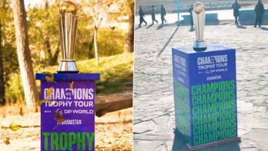 Champions Trophy 2025 Title Exhibited At Famous Places In Afghanistan As ICC Champions Global Trophy Tour Head Towards Bangladesh-Leg (Watch Video)