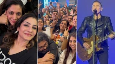 ‘Making Up for Lost Time’: Raveena Tandon Relives Iconic Moments as Fans Sing ‘Ankhiyon Se Goli Maare’ at Bryan Adams’ Mumbai Show (Watch Video)