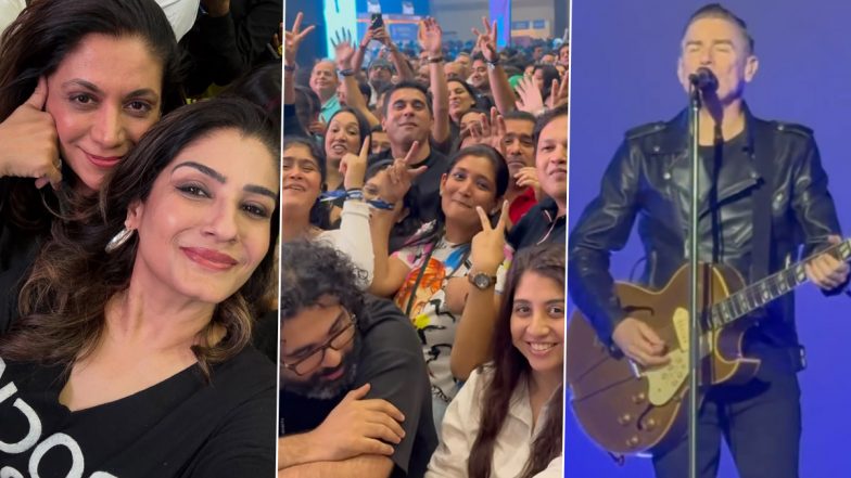 ‘Making Up for Lost Time’: Raveena Tandon Relives Iconic Moments as Fans Sing ‘Ankhiyon Se Goli Maare’ at Bryan Adams’ Mumbai Show (Watch Video)