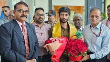 FIDE World Chess Champion 2024 D Gukesh Arrives in Chennai to Warm Welcome (Watch Video)