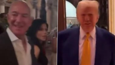 Jeff Bezos Meets Donald Trump at Mar-a-Lago Ahead of Inauguration, Elon Musk Also Present (Watch Videos)