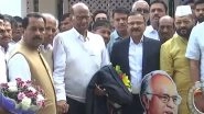 Sharad Pawar Birthday 2024: NCP(SP) Chief Cuts Cake With Sword, Ajit Pawar, Praful Patel and Other Leaders Join Celebration (Watch Video)