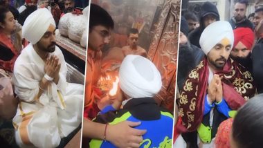 ‘Jai Shri Mahakal’: Diljit Dosanjh Offers Prayers at Ujjain’s Mahakaleshwar Temple Amid Dil-Luminati India Tour (Watch Video)