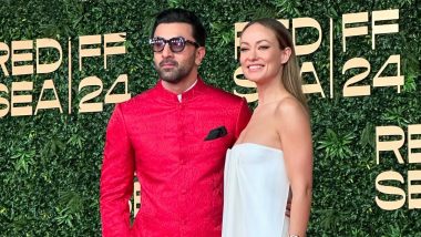 Ranbir Kapoor’s Regal Red Look and Olivia Wilde’s Ethereal White Gown Make the Red Sea International Film Festival 2024 a Style Affair To Remember! (Watch Video)