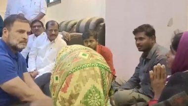 Rahul Gandhi Meets Family of Somnath Suryawanshi Who Died in Judicial Custody After Parbhani Violence (Watch Video)