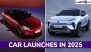 Car Launches in 2025: From Maruti Suzuki e Vitara to Tata Harrier EV and Xiaomi YU7, Check List of SUVs, EVs Coming Next Year