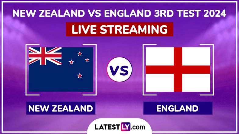 New Zealand vs England Live Streaming Online, 3rd Test 2024: How To Watch NZ vs ENG Cricket Match Free Live Telecast on TV?