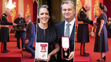 Christopher Nolan and Wife Emma Thomas Honoured With Knighthood and Damehood by King Charles at London’s Buckingham Palace (View Pics)