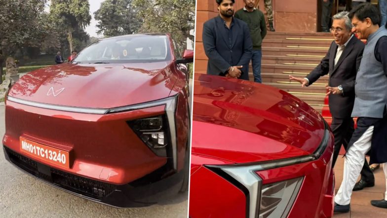 Mahindra XEV 9e, BE 6 EVs Inspected by Piyush Goyal and Nitin Gadkari; Made in India Electric SUVs Get Positive Reviews (See Pics and Video)