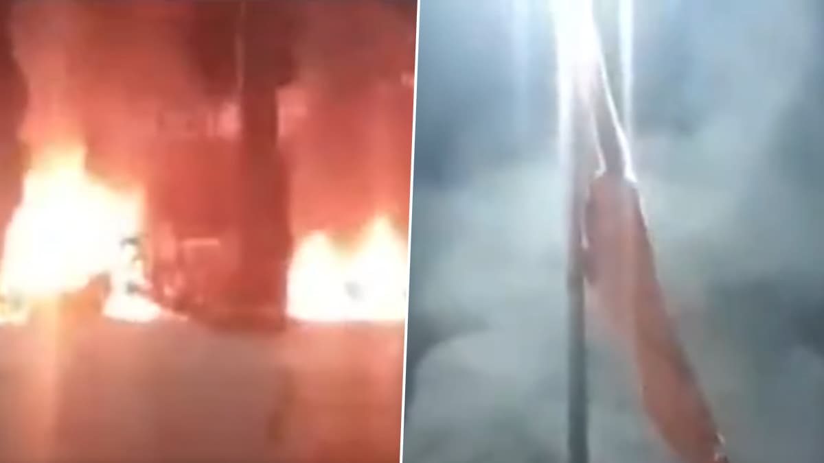 Maharashtra: Tipu Sultan Procession Triggers Violent Clashes in Buldhana, Vehicles Set on Fire; 18 Arrested (Watch Video)